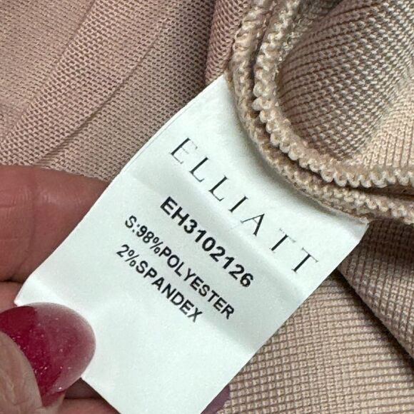 NWT ELLIATT X REVOLVE Harriet nude sleeveless ruched waist Mini Dress sz small - Picture 10 of 10